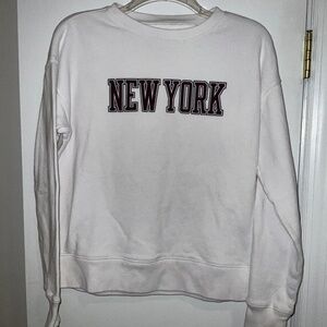 AEROPOSTALE women’s white X-Small Sweatshirt - NEW YORK